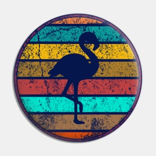 Vintage Sunset Flamingo Pin