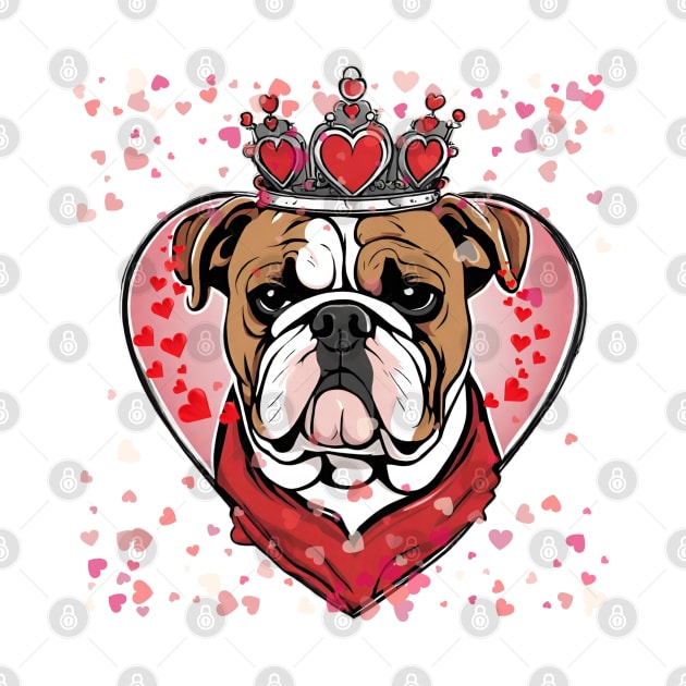 "LoveStruck Bulldog Bliss" by BencDesignStudio