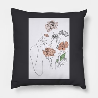 flower woman Pillow