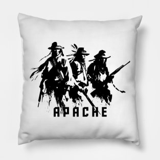 Apache indian silhouette Pillow