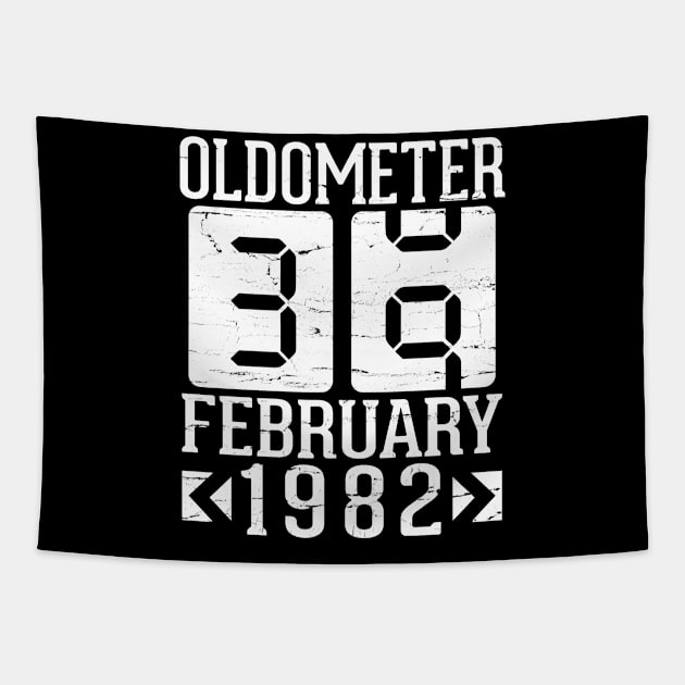 Happy Birthday To Me You Papa Daddy Mom Uncle Brother Son Oldometer 39 Years Born In February 1982 Tapestry by DainaMotteut