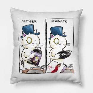 Dapper Cat Season Changes Pillow