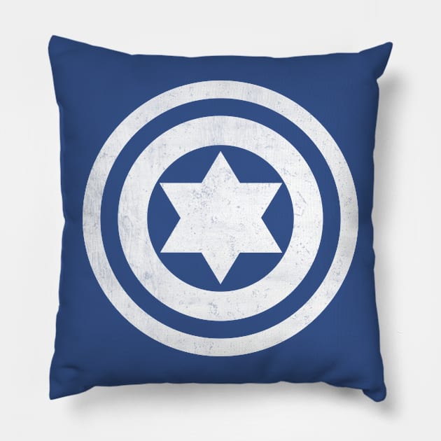 Captain Jews Funny Design 2 White Print Pillow by Eyanosa