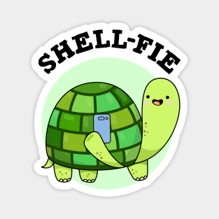 Shell-fie Cute Tortoise Selfie Pun Magnet