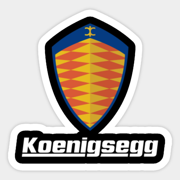 koenigsegg koenigsegg logo sticker teepublic