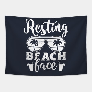 Resting beach face Tapestry