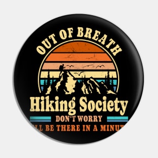 Out of Breath Hiking Society - Retro Sunset Pin