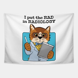 Rad Radiologist Cat Tapestry