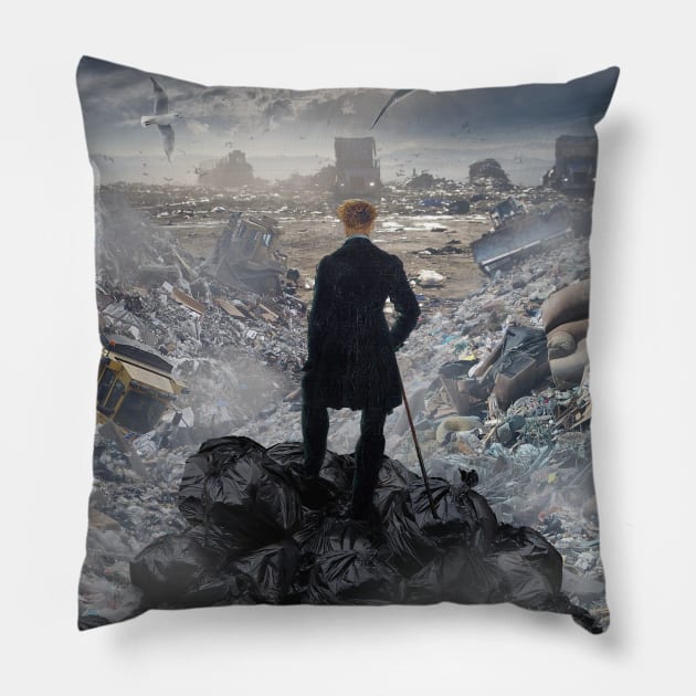 Wanderer above the Sea of Trash Pillow by Lab7115