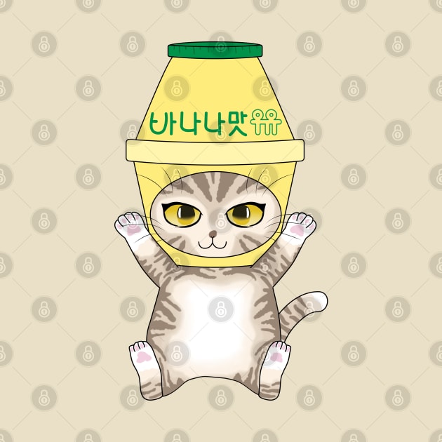 Banana Milk Cat by akwl.design