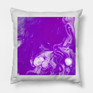 Violet Abstract Liquid Art Pillow