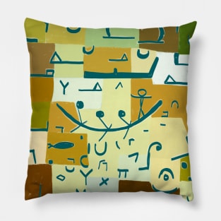 Paul Klee Inspired - Legend of the Nile #3 Pillow