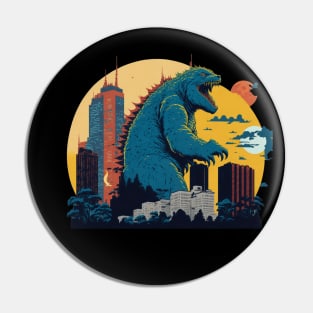 King of The monsters vector illustration design Pin