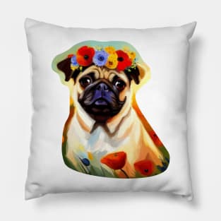 Florence the Flower Pug Pillow