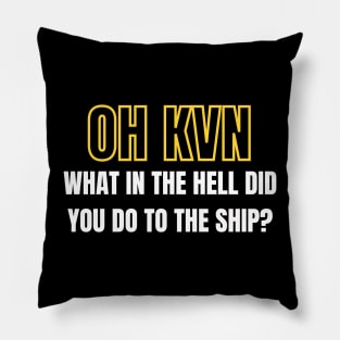 Oh K.V.N What in the hell did you do to the ship? Final Space design Pillow