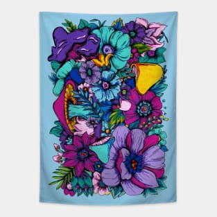 Trippy Garden - Vertical Orientation Tapestry