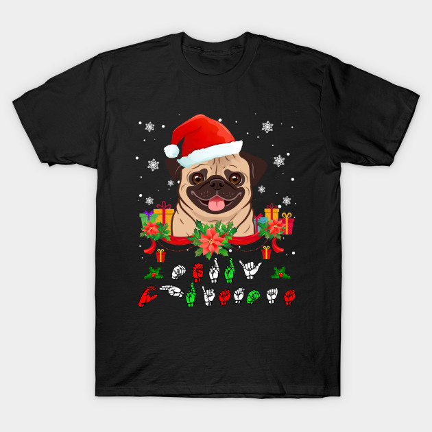 Pug ASL Sign Language Deaf Person Merry