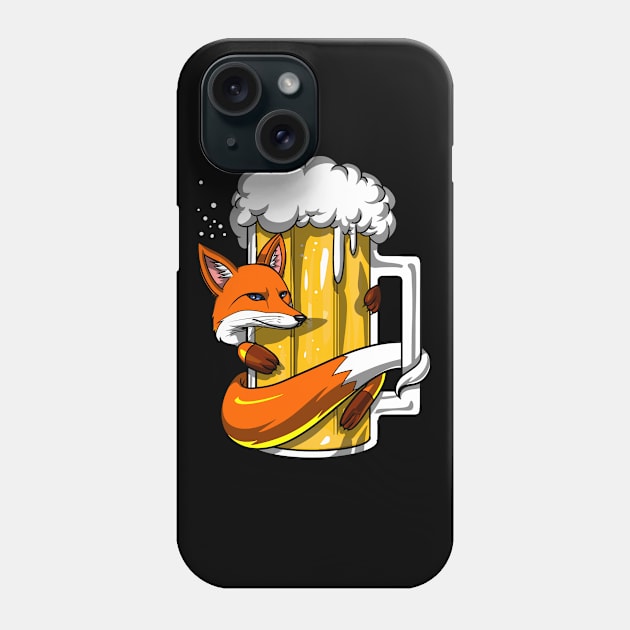 Fox Beer Drinking Party Phone Case by underheaven