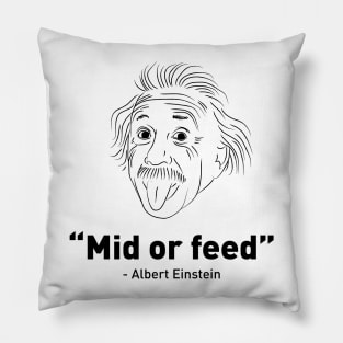 Mid or feed - Albert Einstein Pillow