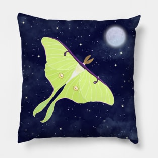 Luna Moth and Moon Dust Pillow