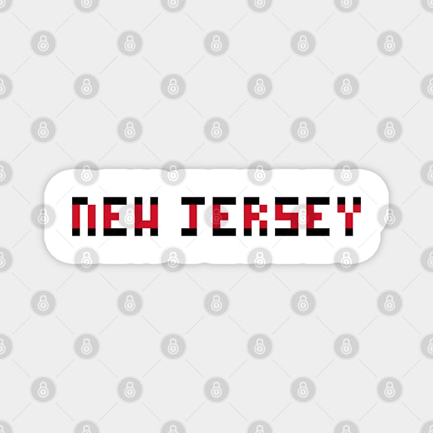 Pixel Hockey State New Jersey 2017 Magnet by gkillerb