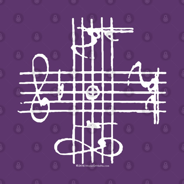 Johann Sebastian Bach Musical Signature Notation Cross by House_Of_HaHa