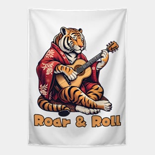 Rock and roll Bengal tiger Tapestry