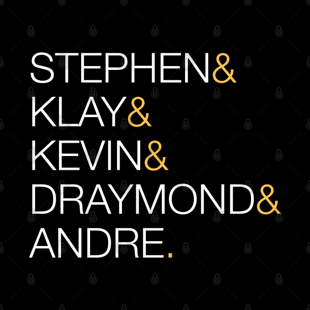 The Death Lineup Stephen Klay Kevin Draymond & Andre Funny by teeleoshirts