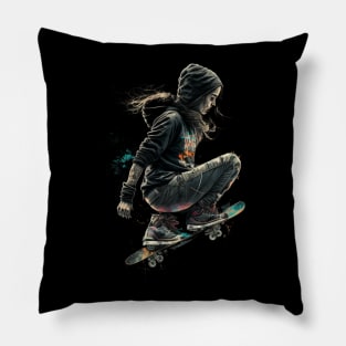 skater girl Pillow