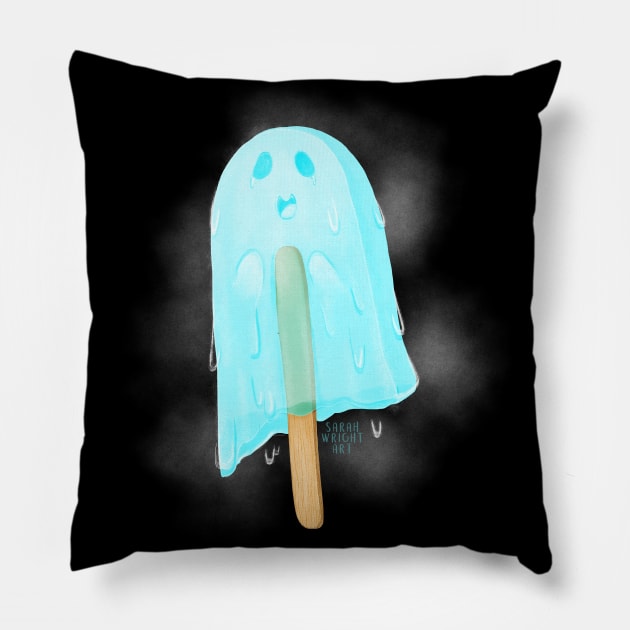 Halloween Popsicle Ghost Pillow by SarahWrightArt