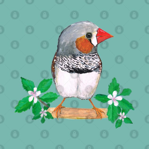 Zebra finch by Bwiselizzy