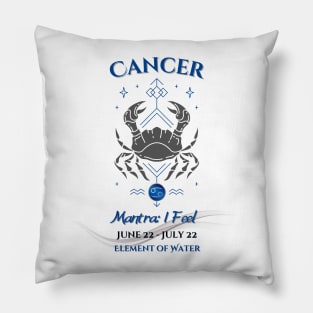 Zodiac Cancer Mantra Pillow