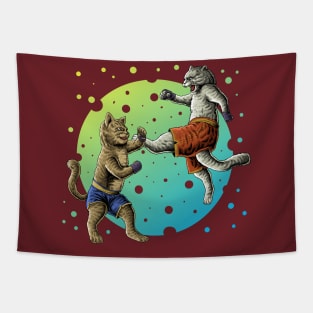 fighting cats Tapestry