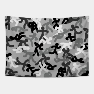BATTLE OF STICKMAN WINTER CAMOUFLAGE Tapestry