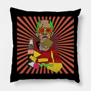 Frankenstein monster in pop art color Pillow