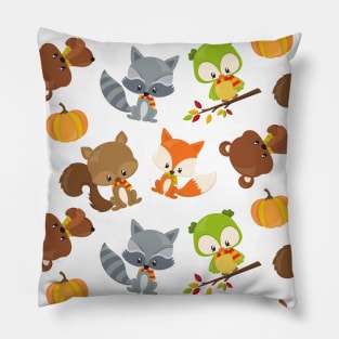 Woodland Animals, Forest Animals, Fall Animals Pillow