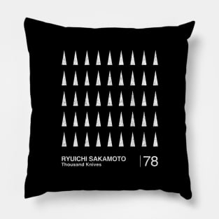 Thousand Knives / Minimalist Graphic Design Fan Artwork Pillow