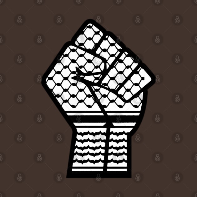 Keffiyeh Black Power Fist - Left Side - Front by SubversiveWare