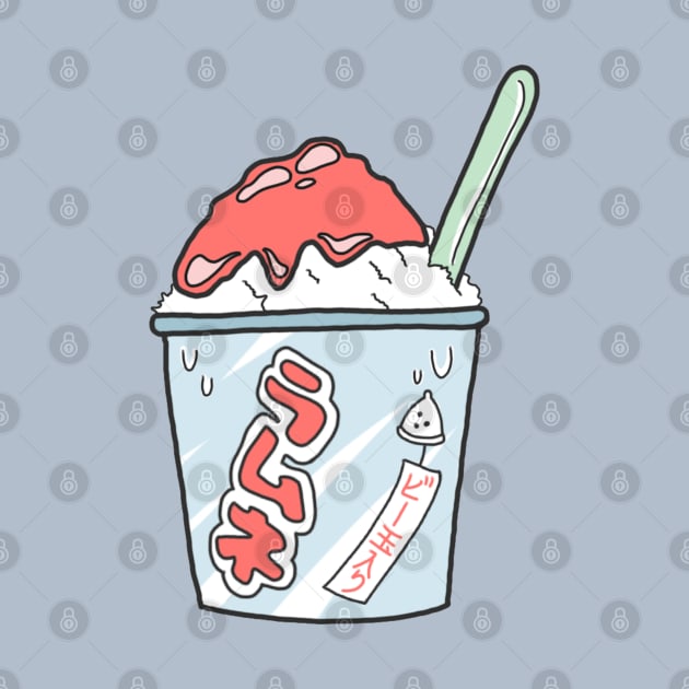 Ramune Shaved Ice cream by PeachPantone