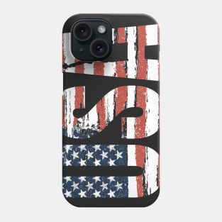 american flag in USA letters Phone Case