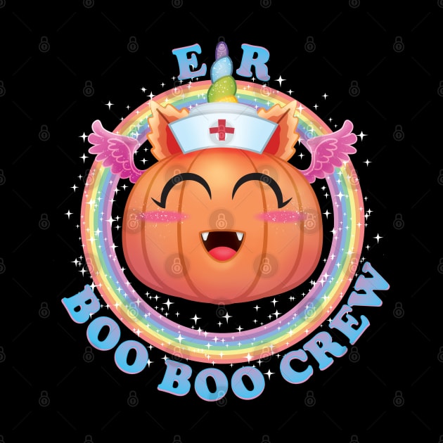 ER Boo Boo Crew Nursing Halloween Kawaii Unicorn Pumpkin Nurse (or is it a Cute Alicorn Pumpkin?) Costume by ZowPig Shirts