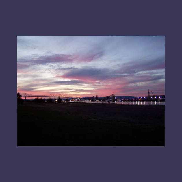 Lewis & Clark bridge at sunset by DlmtleArt