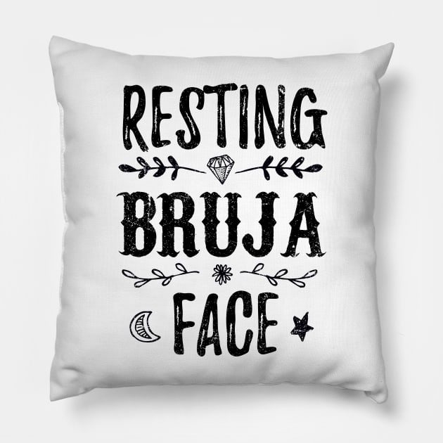 Resting Bruja Face Pillow by verde