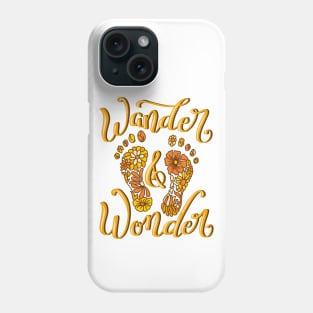 Wander and Wonder Boho Bare Foot Floral Walking Design Phone Case