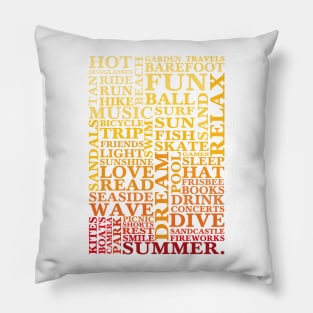 Summer words Pillow