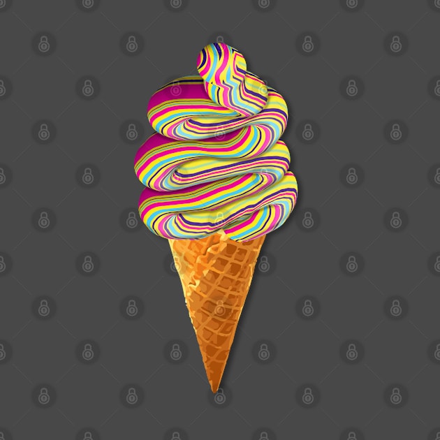 Trippy Soft Serve Icecream Art by Ciara Shortall Art