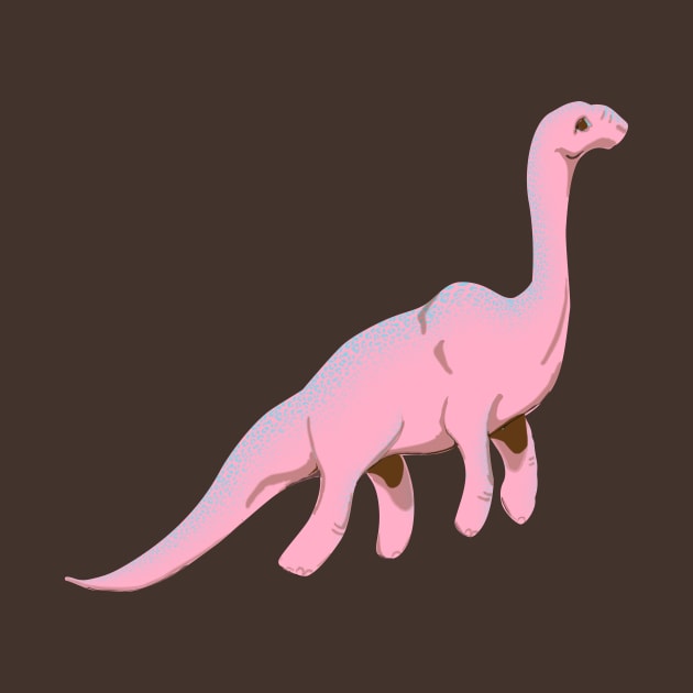 Daydreaming Dinosaur (pink) by Sinzh