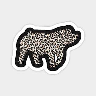 Cheetah Print Pig Silhouette 1 - NOT FOR RESALE WITHOUT PERMISSION Magnet