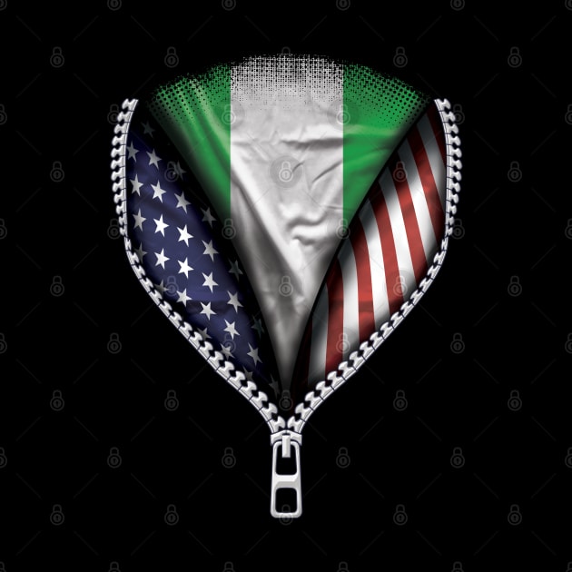 Nigerian Flag  Nigeria Flag American Flag Zip Down - Gift for Nigerian From Nigeria by Country Flags