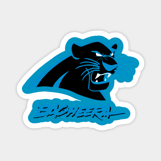 Carolina Panthers Bagheera Magnet by AndrewKennethArt